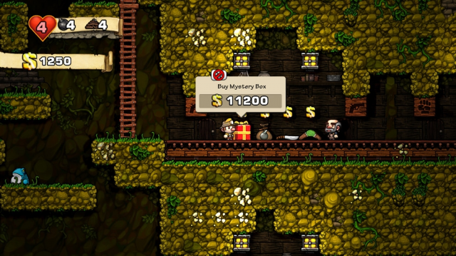 Screenshot taken from the Spelunky game.