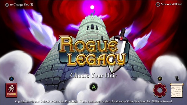 Rogue Legacy Main Menu