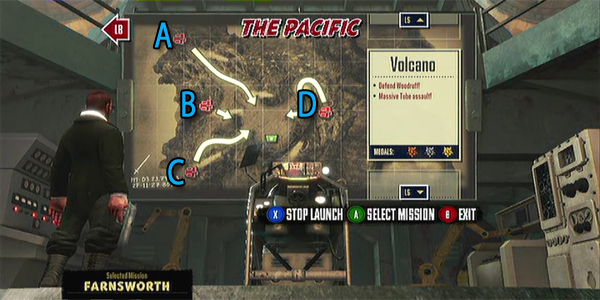 Trenched Pacific Volcano map guide