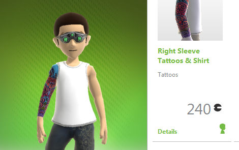Xbox Live Marketplace adds Avatar tattoos