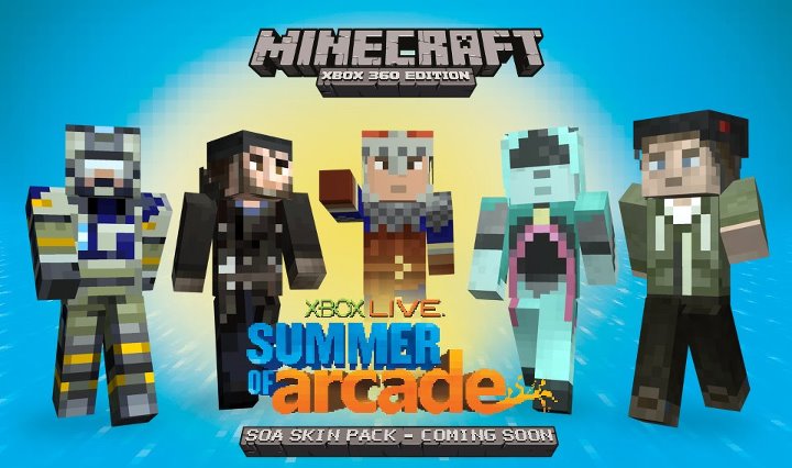 Minecraft skins to get Summer of Arcade tan