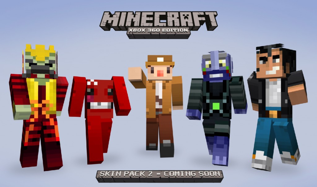 Indie greats revealed for Minecraft skin pack 2