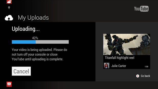 YouTube update on Xbox One simplifies uploading