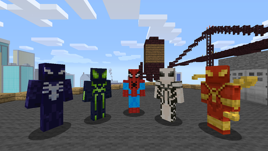 Minecraft Spider-Man Skin Pack coming April 30