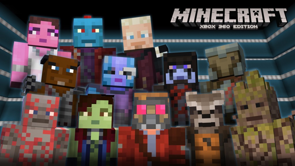 Minecraft visited by the Guadians of the Galaxy