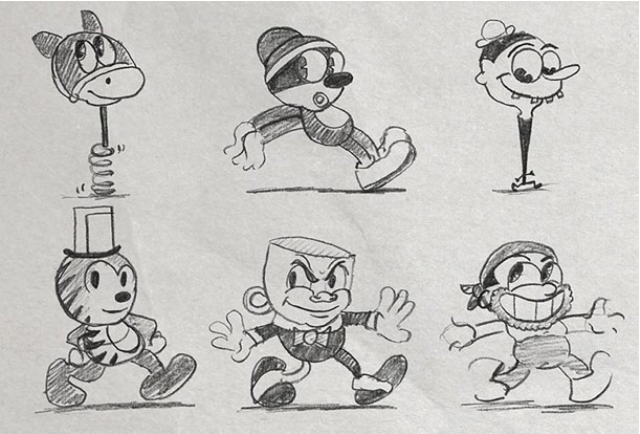 Take a look at these early Cuphead sketches