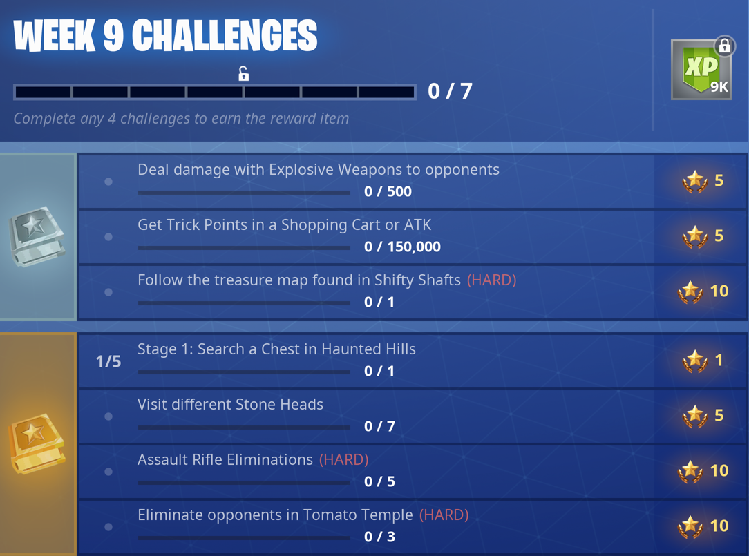 Fortnite Season Five: Week Nine Challenges Guide – XBLAFans